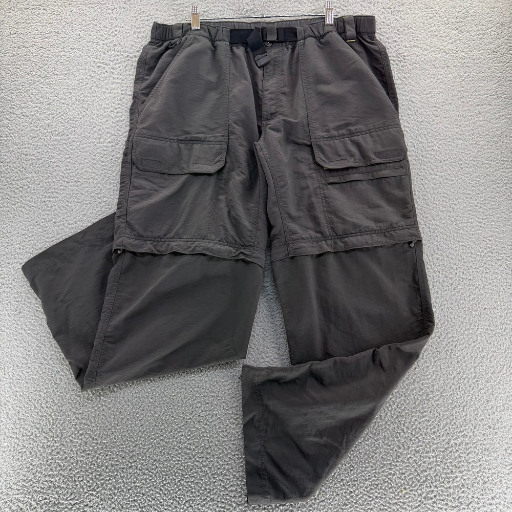 Columbia Mens Convertible Cargo Hiking Pants Gray Zip Off Shorts Size XL 36x32